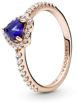 PANDORA Anello Raised Heart 188421C01-54 donna Rosé