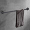 Toallero rústico de tubo negro, 80 cm, resistente, montaje en pared, barra de toalla de baño, barra de toallas, barra de ropa, soporte para sartenes para baño, cocina