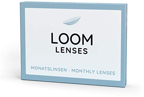 LOOM Lenses Monatslinsen weich, 3 Stück | BC 8.6 | DIA 14.2 | Kontaktlinsen mit Stärke: -1.50 Dioptrien