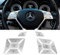TTCR-II 12PCS Kompatibel mit Lenkrad Knopf Schalter Aufkleber Mercedes Benz Classe A B C E G ML GL GLK GLA CLA CLS SL Mercedes Lenkrad Tasten Schalter Aufkleber Lenkradknopf Dekorativer
