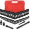 SEKETMAN 3/8-Inch Drive Impact Socket Set,49 Pieces,SAE/Metric,Deep/Shallow,(5/16-3/4,8mm-22mm),6 Point,CR-V Steel,Includes Extension Bar,Adapter and Universal Joint
