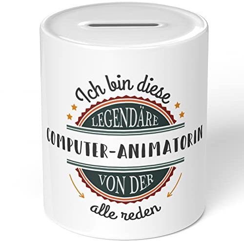JUNIWORDS Spardose Sparbüchse, Ich Bin Diese legendäre Computer-Animatorin, von der alle reden (5043639)