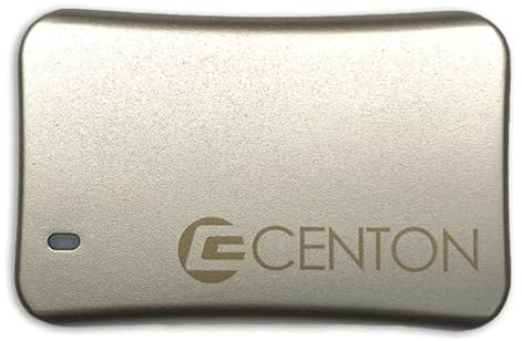 Centon External SSD (Silver Metallic), USB-C 3.2 Gen 2, 500GB