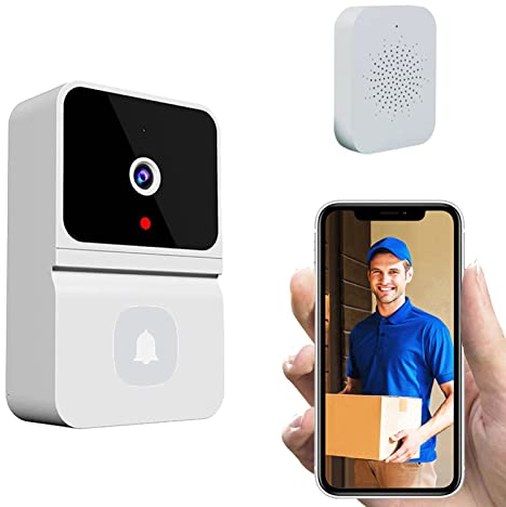 Irishom Campanello Video Wireless Campanello Intelligente con Visione Notturna 480P Audio a 2 Vie Cloud Storage Alimentato a Batteria