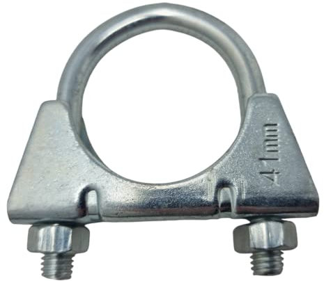 41mm Universal U Bolt Exhaust Clamps - Heavy Duty Clamp & Nuts (Pack of 2)