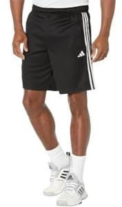 adidas Herren Train Essentials Piqué 3-Stripes Training Shorts, Dark Blue/White, L