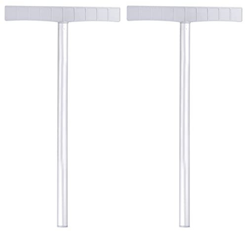 PATIKIL 32 Handheld Sign Holder 2Pcs Sign Stands Airport Pick Up Welcome Sign Tour Guide Pole for Sports Meeting Exhibition Ceremonies, Silver