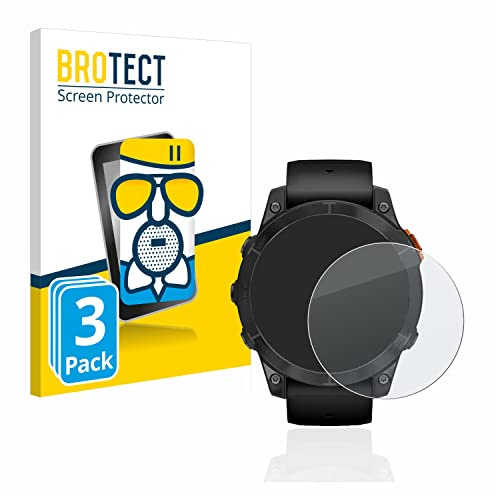 BROTECT Entspiegelungs Schutzglas für Garmin Fenix 7 Pro Solar (47 mm) (3 Stück) Schutzfolie Panzer Folie Glas Matt [Kratzfest 9H, Anti-Reflex]