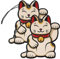 2er Set Tuning Lufterfrischer Duftbaum fürs Auto Air Freshener Design Duft Anhänger (2x Maneki Neko)