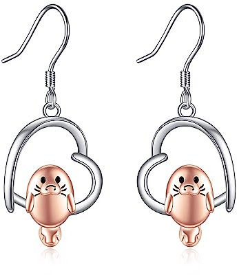 Manatees Earrings Sterling Silver Manatees Jewellery Gifts for Women Girls