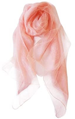 Schal Halstuch Damen Schals & TüCher FüR Damen Seide Wollschal Damen Tücher und Wraps Dünne Doppelschicht Feste Farbe Dame Reise Schals Seide Winterhalsschals Schals & Tücher Für Damen ( Color : Pink