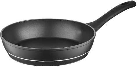 FLORINA Aluminium Bratpfanne 28 cm Durchmesser I Universalpfanne DELUX Antihaftbeschichtet I Anti-Kratz Pfanne mit Induktionsboden I Geeignet für Induktionsherd, Gasherd, Elektroherd (Schwarz)