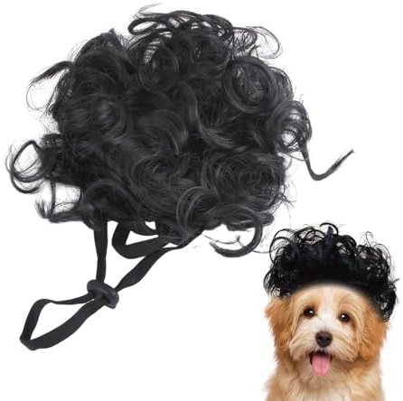 Hundeperücke-Kostüm,Hundeperücke-Haustierkostüme,Katze Cosplay Perücke Haarteil Haustierkostüme | Lustige Haustier-Perücke, Kopfbedeckung, Haustier-Kostüme, Kopfschmuck, Spielzeug, elastische