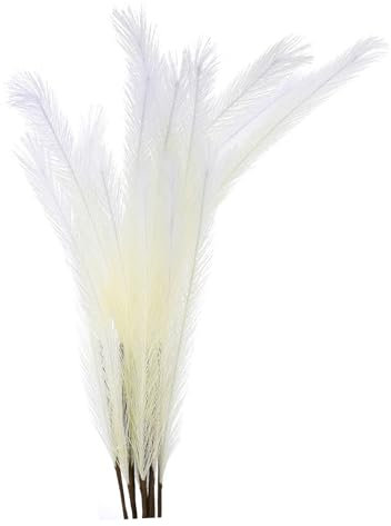 Cabilock 30 Stück Künstliche Blumen Bohemia Trockenes Schilfrohr Handverpackter Papierstab