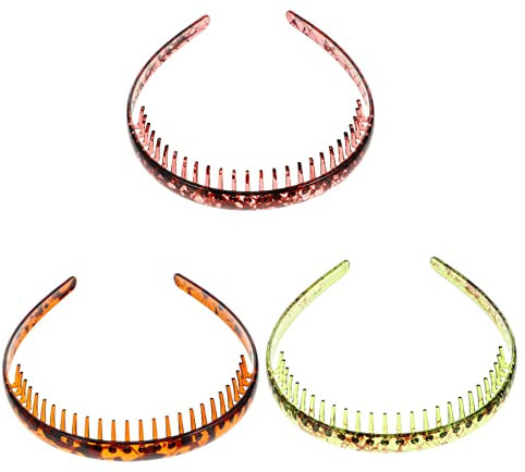Ipetboom 3stücke Stirnbänder Mit Zahnkammdesign Haarband Für Damen Und Herren Rutschfeste Haarzubehör Mit Elegantem Design
