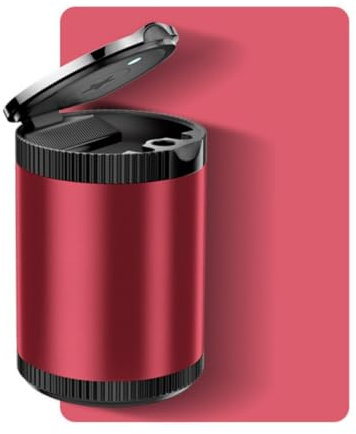 CXOCSOK Auto Aschenbecher für OPEL Astra（4door） 2008-2010,Tragbarer Edelstahl Fahrzeug Aschenbecher mit Deckel LED Innere Zubehör,3