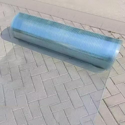 Sh000ad Paneles para Tejado Placas de Policarbonato,Hoja de Plástico Transparente de Fibra de Vidrio 1,5mm,Ligero Panel Duradero Láminas Repuesto para Invernadero,con Tornillo (1m x 12m)