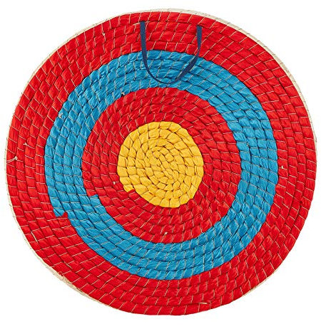 Zielscheibe Bogenschießen 50x50cm Handgefertigtes Strohbogenziel Traditionelles Strohzielscheibe für im Freiensport Bogenschießen Bogen (3-Lagen)
