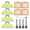 Filter Side Brush Mop Cloth Kit Replacement Part for Shark RV2610WA RV2620WA RV2410WD AV2610WA AI Ultra 2-in-1 Robot Vacuum Cleaner Accessories, 4pcs Side Brush, 4pcs Filter