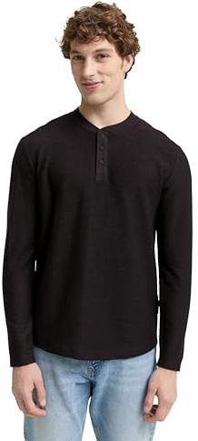 TOM TAILOR Denim Herren 1047422 Henley Langarmshirt