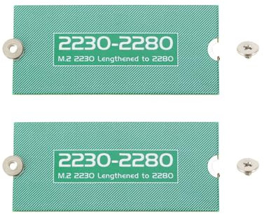 ECSiNG 2PCS M.2 NGFF/NVME Length Extend Adapter 2230-2280 SSD Extension Bracket Card Plate for PC Computer Case 50x22x0.9mm