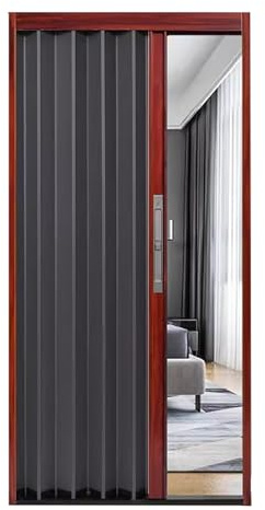 GXXINGIN Porte a Soffietto per Interni, Porte Pieghevoli Grigie per Piccoli spazi/Lavanderia/Ingresso, Porte a Soffietto in Alluminio per Uso Domestico Resistenti con Serratura, Porte scorrevoli DIV
