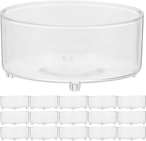 Cabilock Lot de 50 coupelles en Plastique pour Bougies Chauffe-Plat à Faire soi-même - Pots à Bougies Transparents vides, contenants pour Chauffe-Plat, bougeoirs à Monter soi-même pour