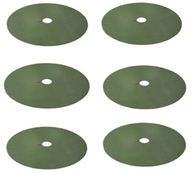 UBOHUZ 6PCS Tree Mulch Ring Landscape Fabric, Non-Woven Weed Control Round Mats, Protector Mat Root Protect für Unkraut Kontrolle(42cm)