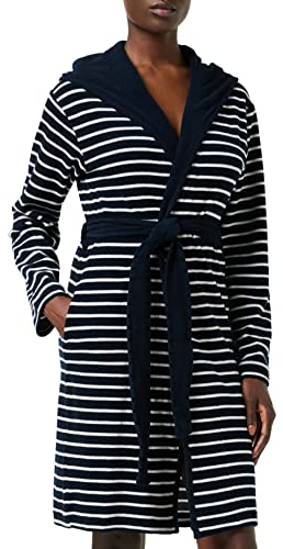 Schiesser Damen Bademantel, 95cm Bademantel, Blau (Nachtblau 804), 44