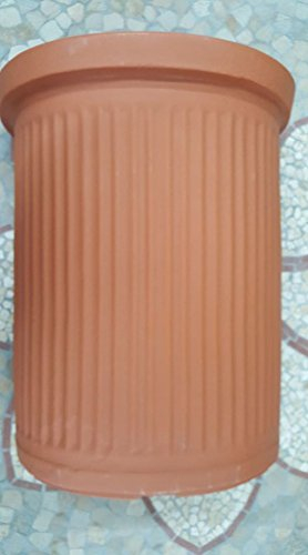 Vase halbrund Wand Millerighe Kunstharz Garten terracotta