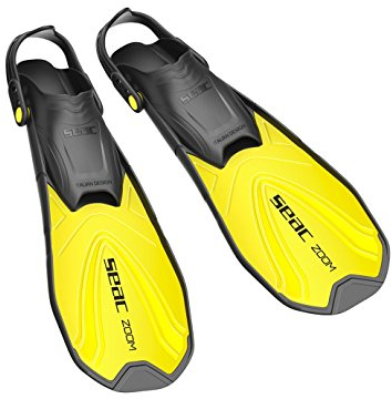 SEAC Zoom Pinne da Snorkeling con Cinghiolo Regolabile in 6 Posizioni Unisex Adulto Giallo 36-38