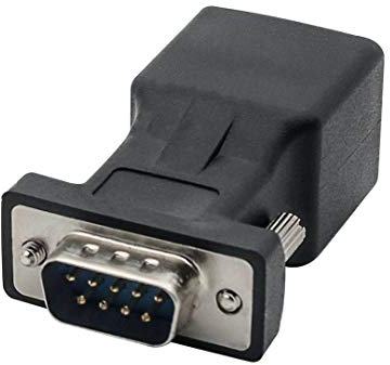 YIOVVOM Adaptateur DB9 RS232 mâle vers connecteur Femelle RJ45 DB9 vers LAN CAT5 CAT6 RJ45 réseau Ethernet