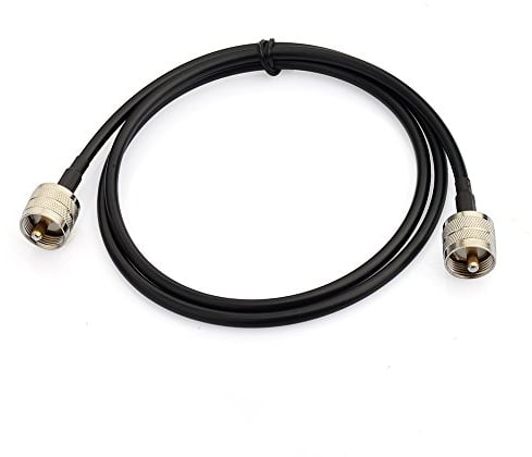 Superbat Cavo Coassiale RG58 CB 90cm UHF PL259 Maschio a Maschio 50 ohm Bassa Perdita per Radio HAM e CB, Analizzatore di Antenna, Carico Fittizio, Misuratore ROS (1 Pezzo)