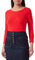 Tommy Hilfiger Damen Langarmshirt 1985 Slim Slub Basic, Rot (Fireworks), M