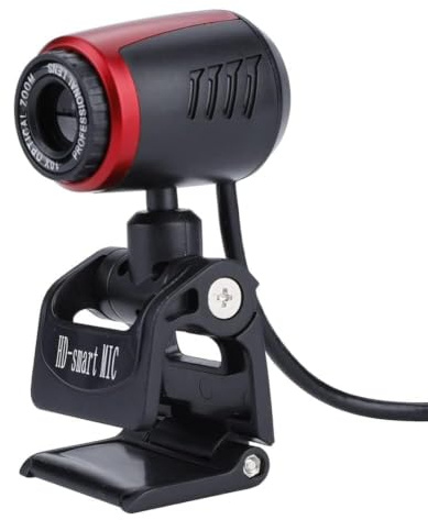 USB-Webcam 16 MP HD mit integriertem Mikrofon, 360° drehbar & 60° vertikal einstellbar – für Live-Streaming, Videoconferencing und Home Office (Desktop- & Bildschirmmontage)