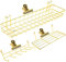 AQJSQ Korb/Regal/Hakenleiste für Gitter Wandgitter Pinnwand, DIY Multi-Funktion Wandgitter Gold deko 40 * 10 * 5/25 * 10 * 8/26 * 5.5 * 6.5 cm