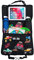 HECKBO 1x Kinder Autositz Organizer mit verstellbarer Tablet Tasche, Aufbewahrung für Zubehör – Monster Truck Motiv - universal - 70x45cm – inkl. Getränkehalter + Aufbewahrungsnetz