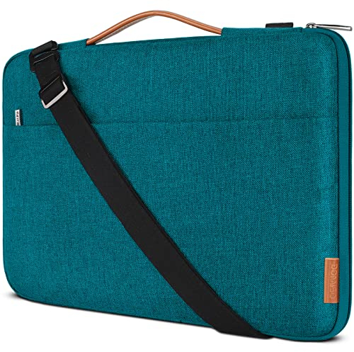 DOMISO Laptoptasche 15,6 zoll Laptop Hülle Tasche Kompatibel mit 16 Zoll MacBook Pro M4/M3/M2/M1 Pro/Max A3403 A3186 A2991 A2780 A2485 A2141,Wasserabweisend Laptophülle Sleeve mit Schultergurt,Teal