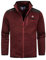 Geographical Norway Giacca in pile da uomo a Contrast Shoulder Sweater Ches Logo Embro 2 tasche zip, rosso bordeaux, XXL
