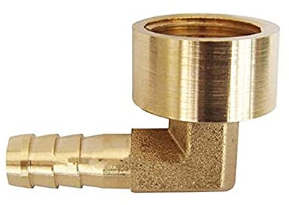 HATOOLHA® Brass Barb Hose Fitting, Elbow Pipe Connector 8mm Barbed to 1/4BSP Female Thread 90 Degree Pipe Adapter Connector