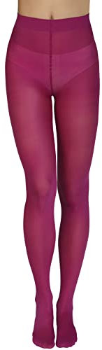 Annes styling Zarra Collant uni en microfibre semi-opaque 40 deniers pour femme, violet, XL