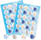 Logbuch-Verlag Lot de 48 autocollants avec motifs chrétiens 4 cm – Poisson, croix, colombe, calice – Autocollant symbole pour cadeau Foi, communion, baptême