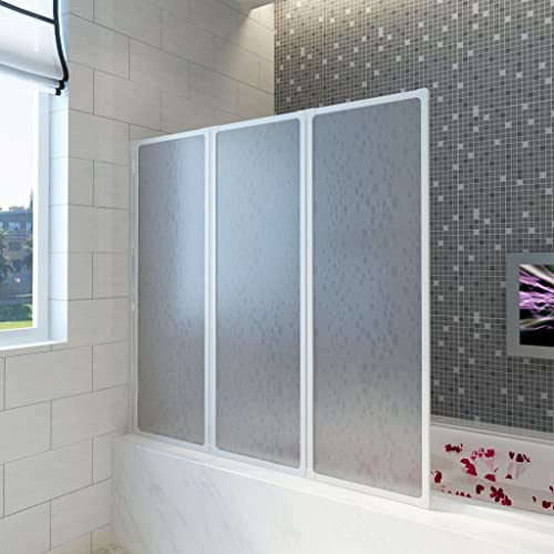 Goliraya Pare Baignoire (avec 3 Volets Rétractables) Style Moderne 117 x 120 cm