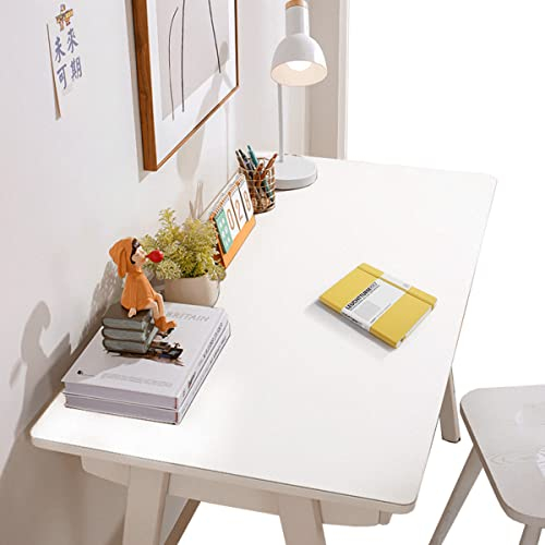 CIEEIN CIEHT Sous-main Tapis de bureau en PU Tapis de souris imperméable et facile à nettoyer épaisseur 2mm Blanc 30x60cm