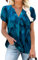 Siddhe Damen Bluse Elegant Festlich Kurzarm T-Shirts Longbluse für Frauen Elegant Sommerbluse Weit Geschnittene Tshirts Damen Locker Oberteile Weite Blütenblatt Ärmel Formel Bluseshirt, M