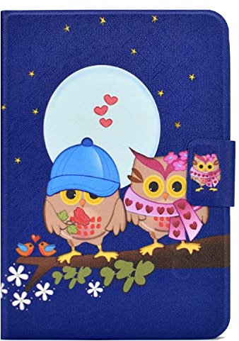 Bspring Custodia Cover per iPad (A16) 11 Generazione 11 Pollici 2025/iPad 10 Generazione 2022 iPad 10,9 con portapenne, Pelle PU Multi-angli Slim Fit Folio Cover Case,Gufo