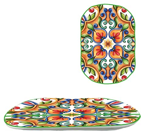 ARCA, Vassoio in Melamina Superficie Piana, Per la Tua Tavola, Design Semplice e Moderno, Collezione Favignana, 45x30x4 cm