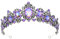 Prinzessin Tiara Kristall Krone Damen,Lila Strass Krone, Hochzeit Tiara Kristall Strasssteine ​​Tiara Krone für Frauen Mädchen Kristall-Damen-Haar-Krone Strass Kristall Königin Tiara