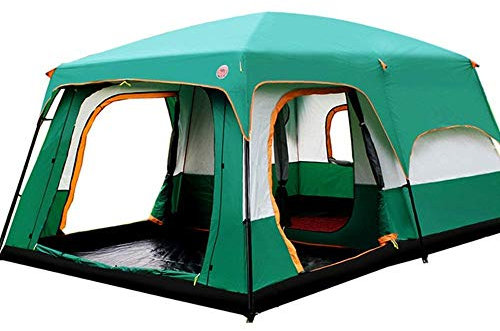 Zelt – automatisches Familien-Camping-Set mit großem Zelt, Zwei Schlafzimmern und einem Flur