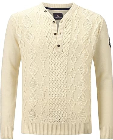 Jan Vanderstorm Herren Pullover Oelfke wollweiß, 3XL (XXXL) - 64/66